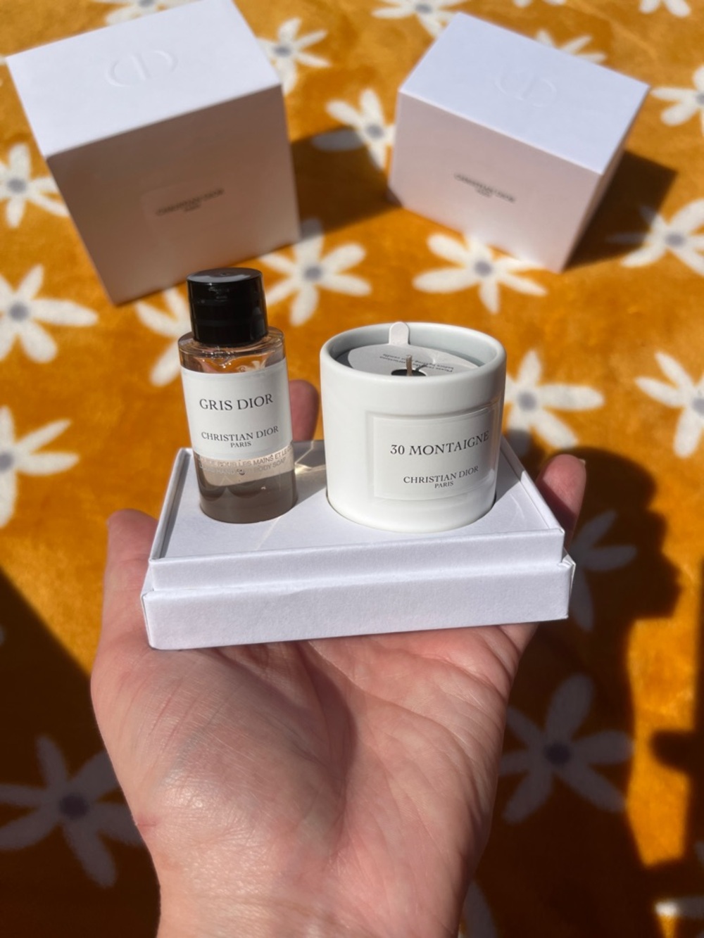 NEW NIB Christian DIOR Paris Limited 'GRIS DIOR' Soap & '30 MONTAIGNE Candle Set